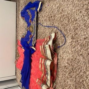 Indian dress, lehenga choli for 9 to 10 year old girl.